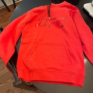 UFC Red Hoodie with Black Accents